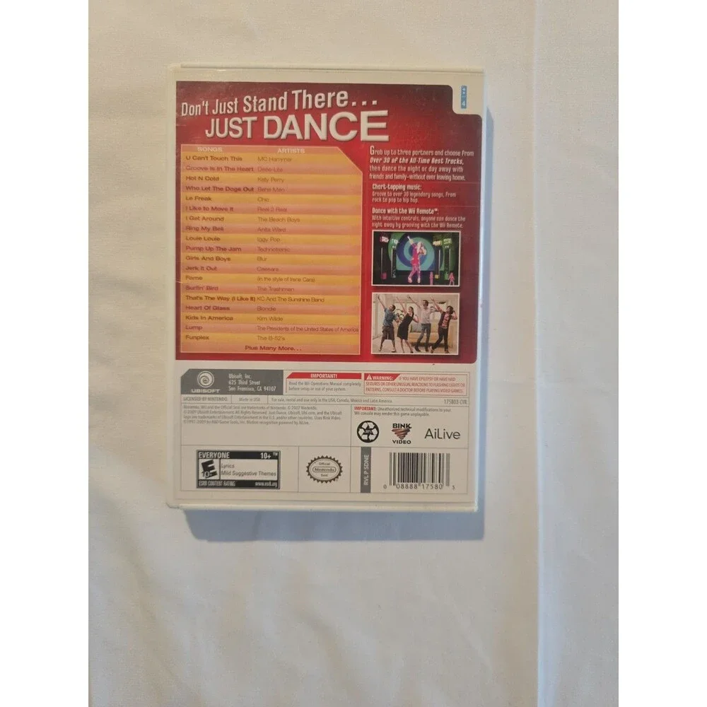 Just Dance (Nintendo Wii, 2009) Tested & Works